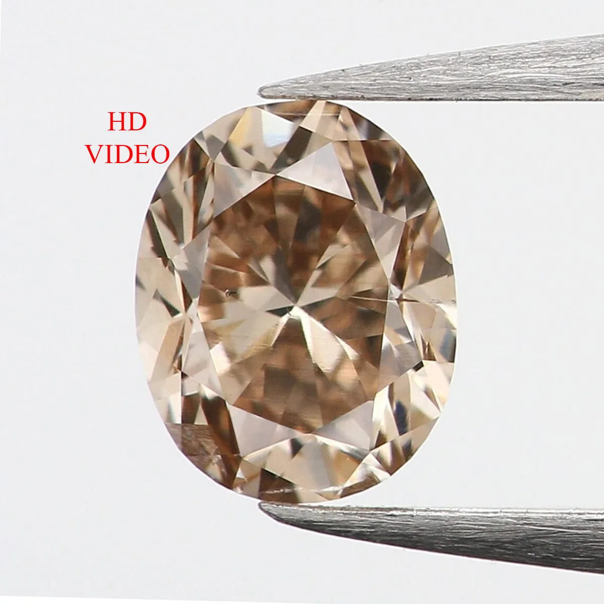 0.24 Ct Natural Loose Diamond, Oval Diamond, Brown Diamond, Antique Diamond, Rustic Diamond, Polished Diamond, Real Diamond KR23