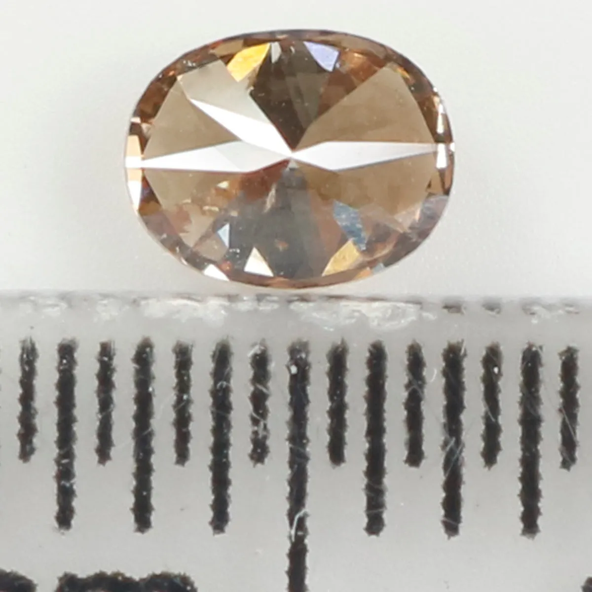 0.24 Ct Natural Loose Diamond, Oval Diamond, Brown Diamond, Antique Diamond, Rustic Diamond, Polished Diamond, Real Diamond KR23