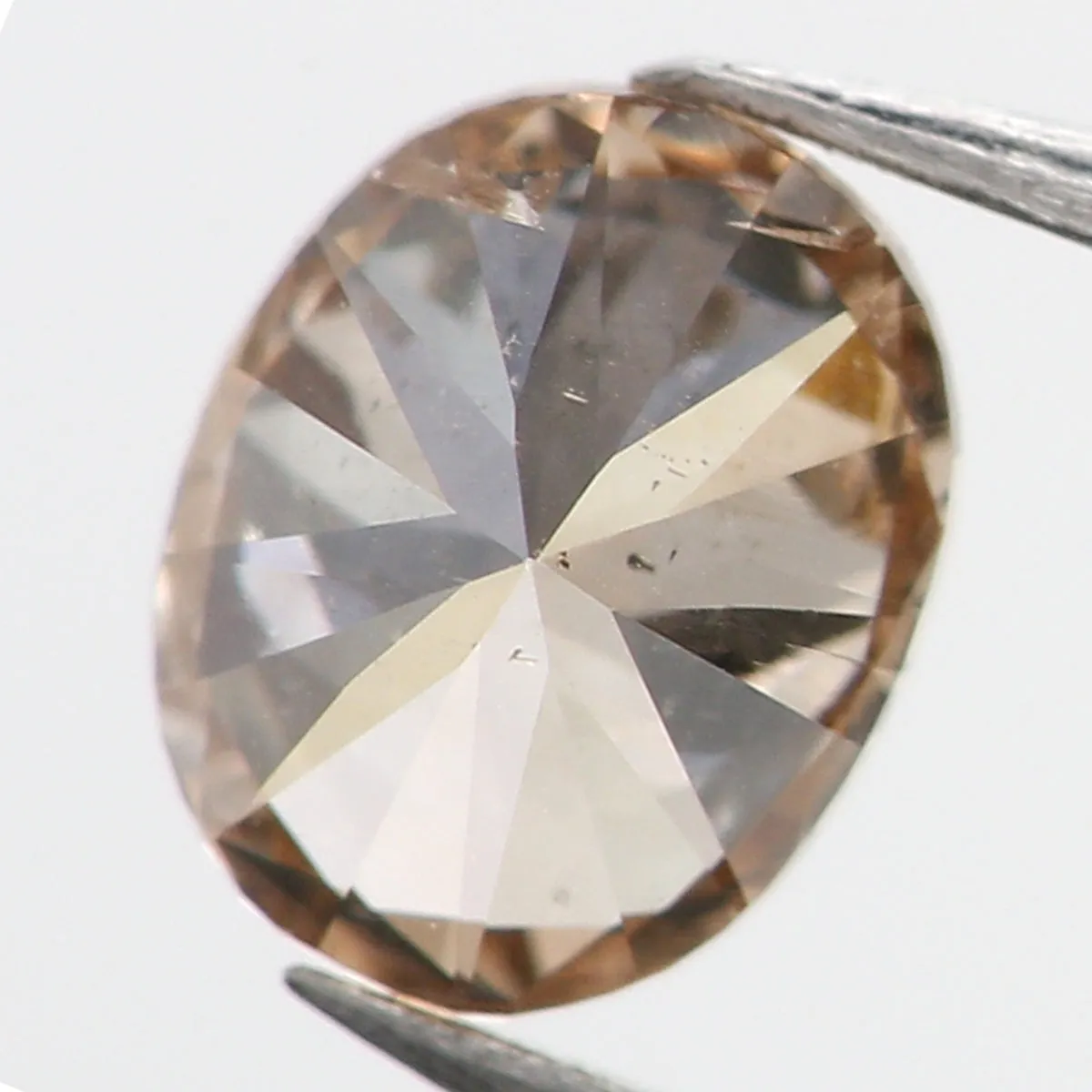 0.24 Ct Natural Loose Diamond, Oval Diamond, Brown Diamond, Antique Diamond, Rustic Diamond, Polished Diamond, Real Diamond KR23