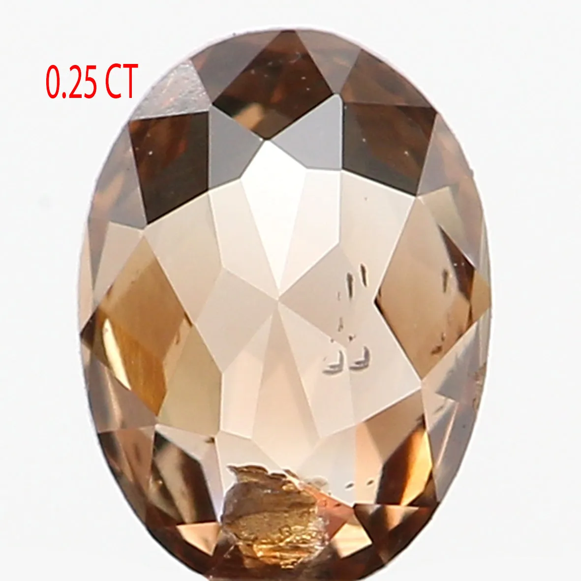 0.25 Ct Natural Loose Diamond, Oval Diamond, Brown Diamond, Antique Diamond, Rustic Diamond, Polished Diamond, Real Diamond L487