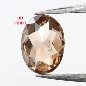 0.25 Ct Natural Loose Diamond, Oval Diamond, Brown Diamond, Antique Diamond, Rustic Diamond, Polished Diamond, Real Diamond L487