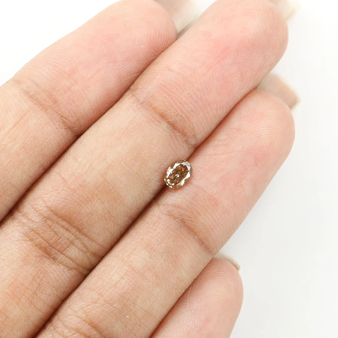 0.25 Ct Natural Loose Diamond, Oval Diamond, Brown Diamond, Antique Diamond, Rustic Diamond, Polished Diamond, Real Diamond L488