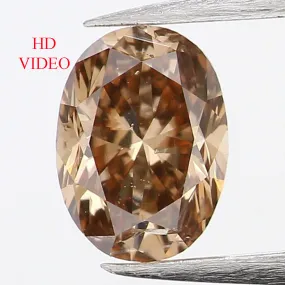 0.30 Ct Natural Loose Diamond, Oval Diamond, Brown Color Diamond, Antique Diamond, Rustic Diamond, Polished Diamond, Real Diamon