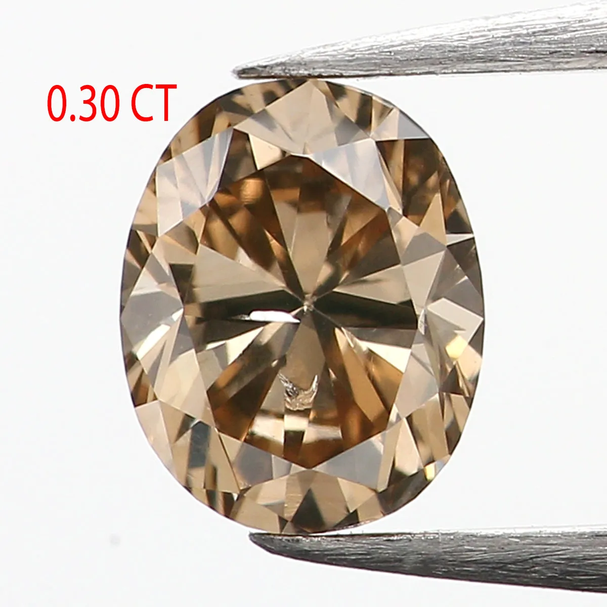 0.30 Ct Natural Loose Diamond, Oval Diamond, Brown Diamond, Antique Diamond, Rustic Diamond, Polished Diamond, Real Diamond L575