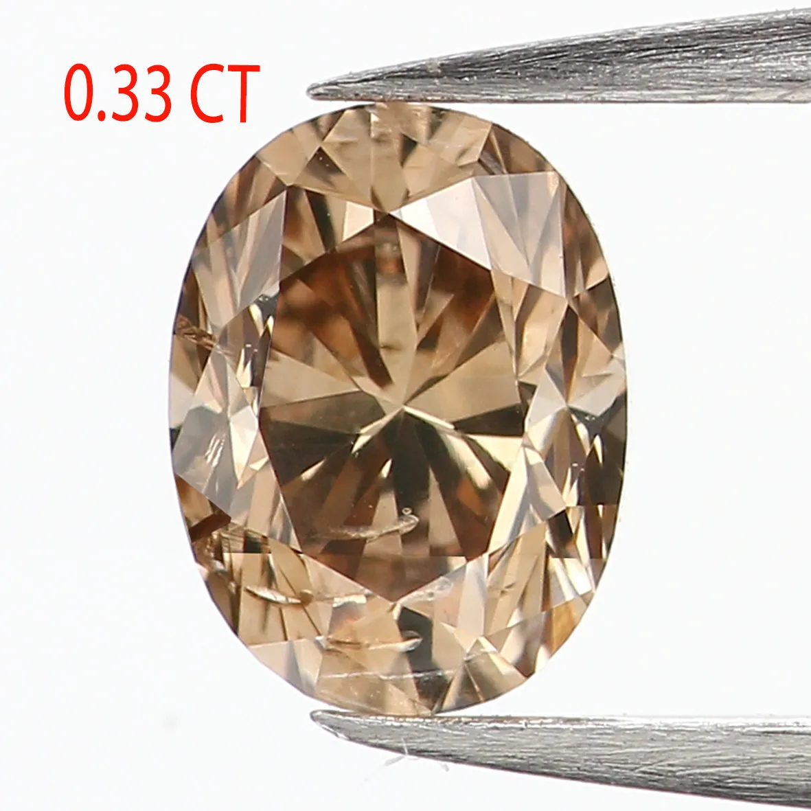 0.33 Ct Natural Loose Diamond, Oval Diamond, Brown Diamond, Antique Diamond, Rustic Diamond, Polished Diamond, Real Diamond, L59