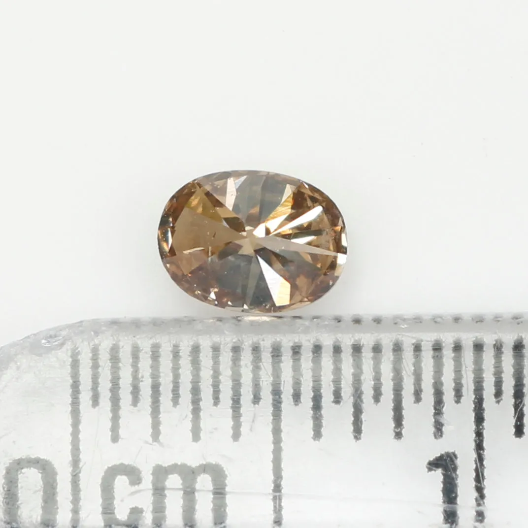 0.33 Ct Natural Loose Diamond, Oval Diamond, Brown Diamond, Antique Diamond, Rustic Diamond, Polished Diamond, Real Diamond, L59