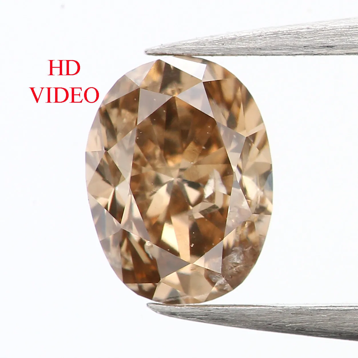 0.38 Ct Natural Loose Diamond, Oval Diamond, Brown Diamond, Antique Diamond, Rustic Diamond, Polished Diamond, Real Diamond, L83