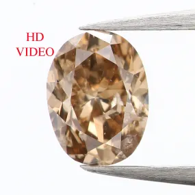 0.38 Ct Natural Loose Diamond, Oval Diamond, Brown Diamond, Antique Diamond, Rustic Diamond, Polished Diamond, Real Diamond, L83