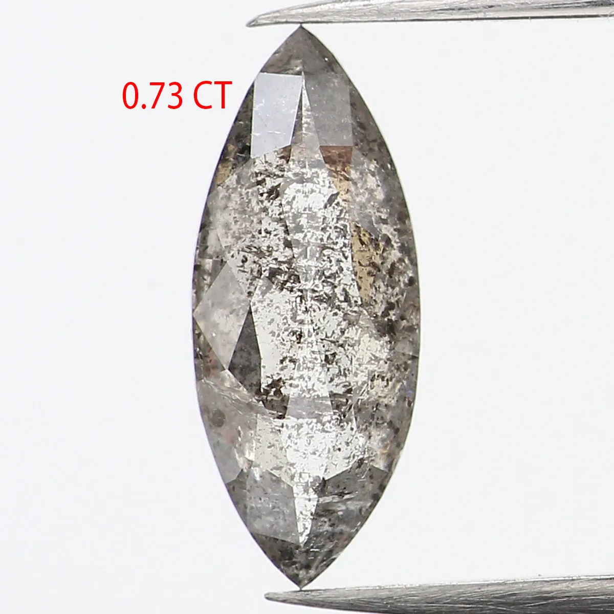 0.73 CT Natural Loose Marquise Shape Diamond Salt And Pepper Marquise Rose Cut Diamond 9.90 MM Black Grey Color Marquise Cut Dia