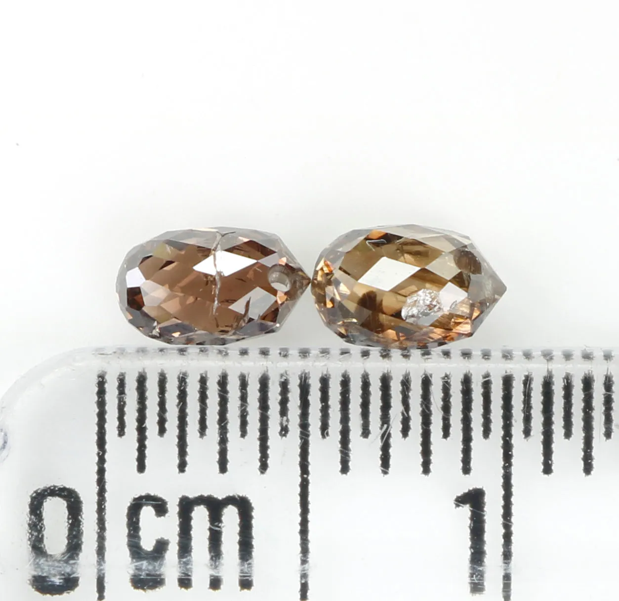 0.76 Ct Natural Loose Diamond, Brown Black Diamond, briolette Diamond, Drop Cut Diamond, Rose Cut Real Rustic Diamond, KDL9480