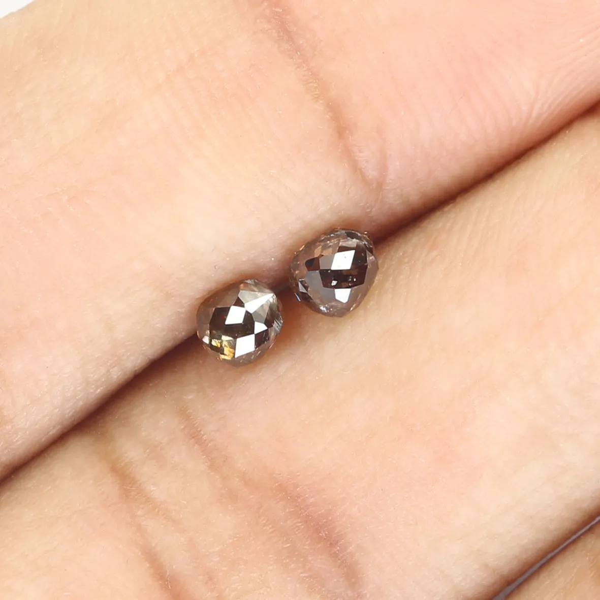 0.77 Ct Natural Loose Diamond, Black Brown Diamond, briolette Diamond, Drop Cut Diamond, Rose Cut Real Rustic Diamond, L9491