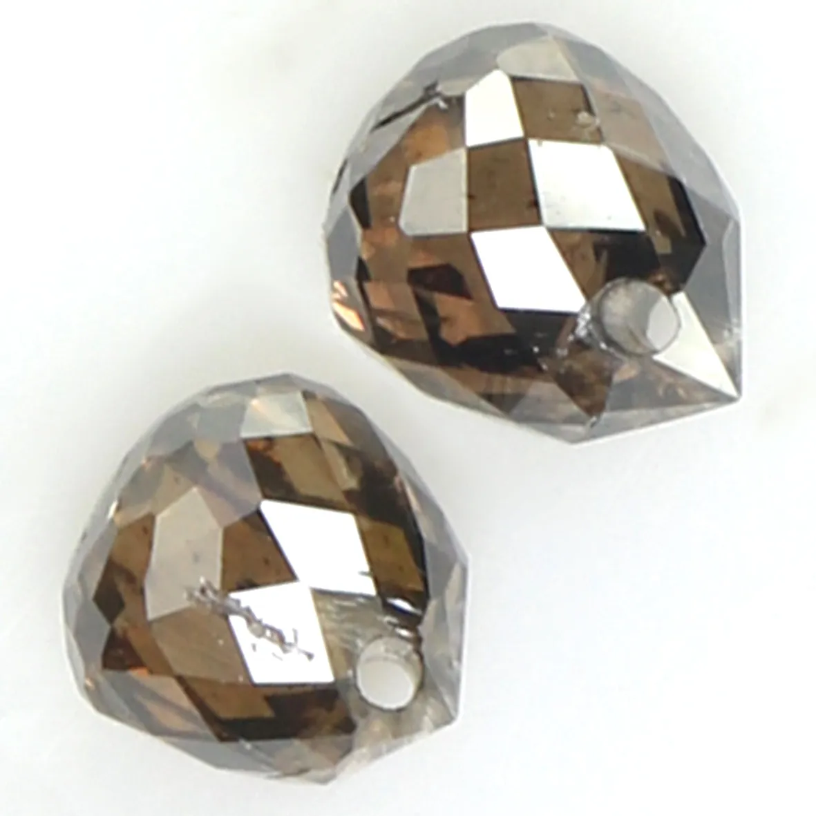 0.77 Ct Natural Loose Diamond, Black Brown Diamond, briolette Diamond, Drop Cut Diamond, Rose Cut Real Rustic Diamond, L9491