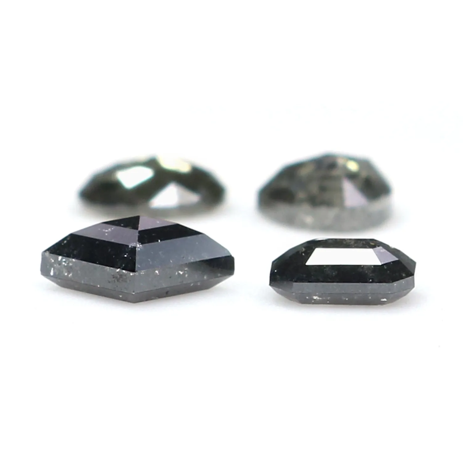 0.98 CT Natural Loose Mix Shape Diamond Salt And Pepper Mix Shape Diamond 4.00 MM Black Grey Color Mix Shape Shape Rose Cut Diam