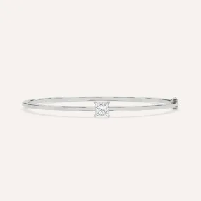 1 carat Princess Diamond Solitaire, Bangle Bracelet