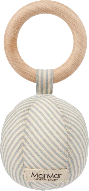 101-364-24-BABY RATTLE-Blue Stone Stripe