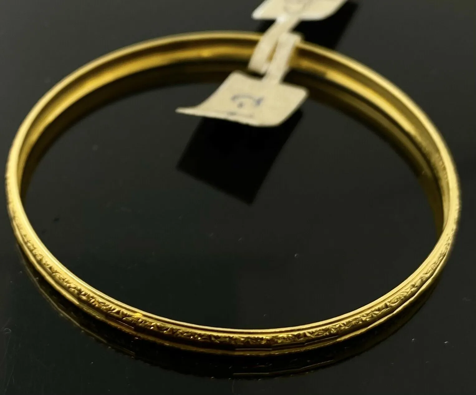 10k Bangle Solid Gold Elegant Children Simple Bangle CB1171