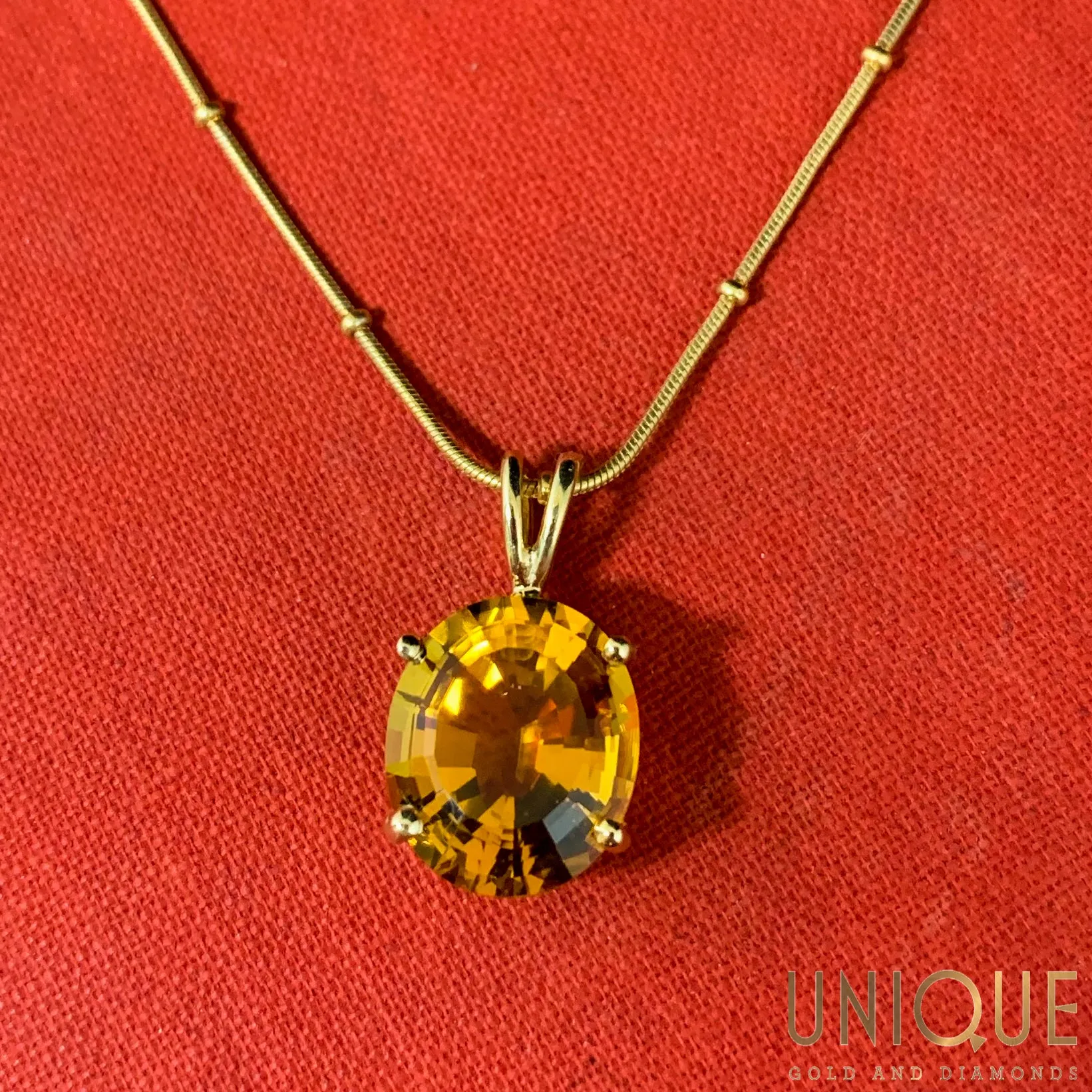 10k Gold Citrine Charm (SOLD)