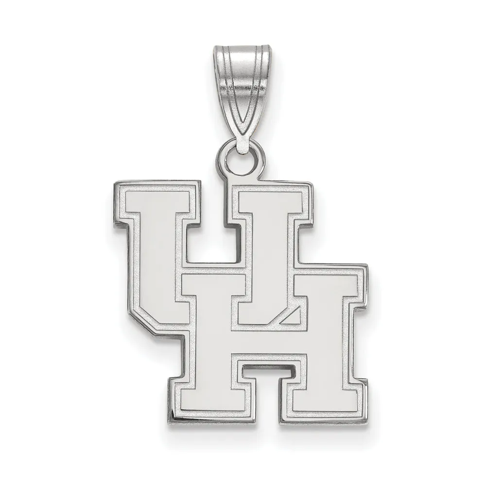 10k White Gold U. of Houston Medium 'UH' Pendant