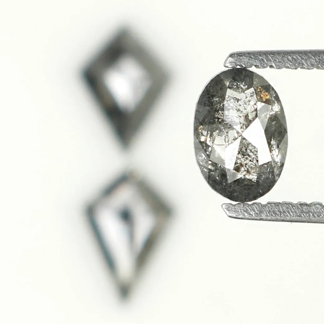 1.12 Ct Natural Loose Diamond, Mix Diamond, Salt And Pepper Diamond, Black Diamond, Grey Diamond, Minimal Diamond, Geometric Dia