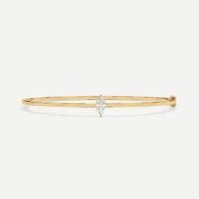 1/2 carat Marquise Diamond Solitaire, Bangle Bracelet