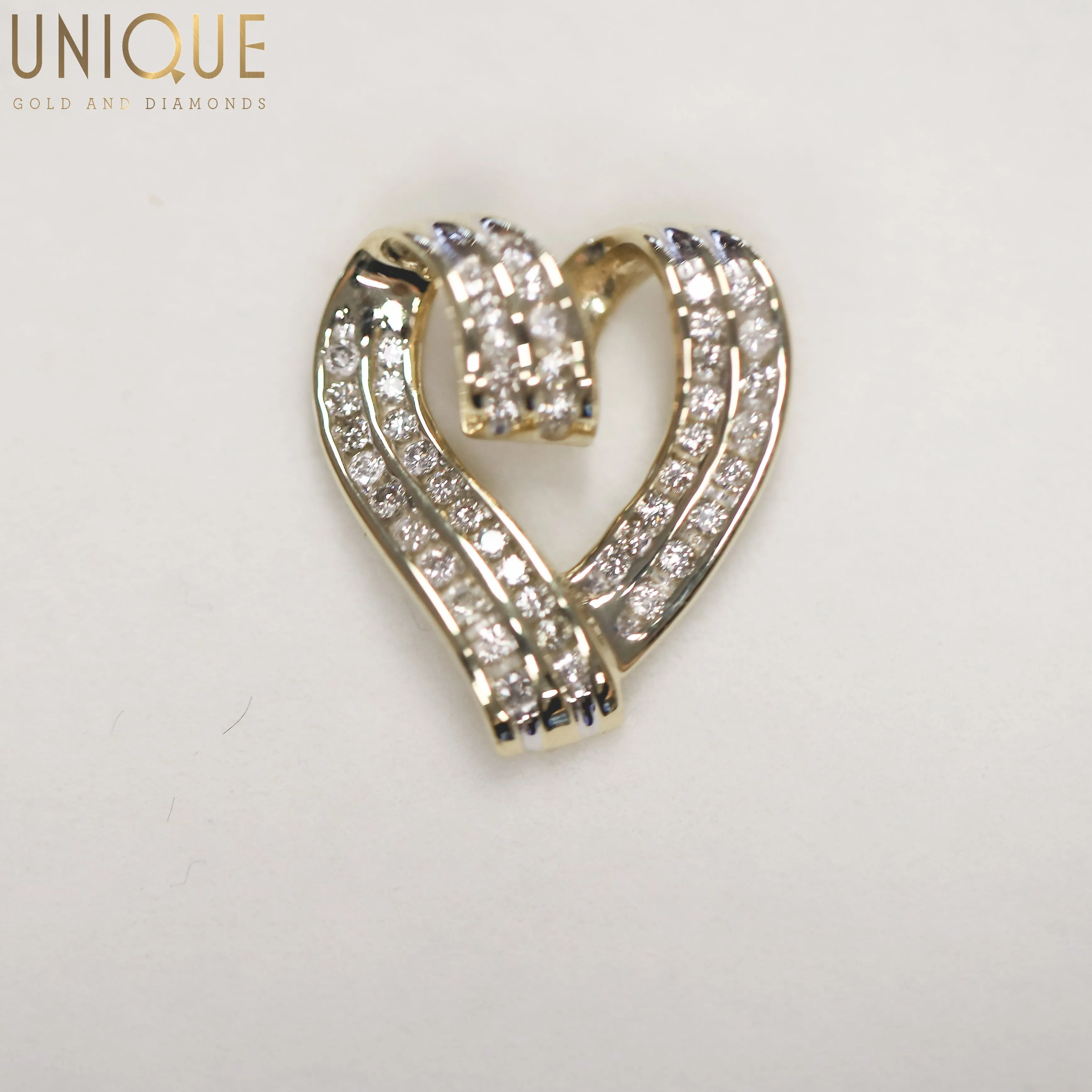 14 k Diamond Heart Pendant