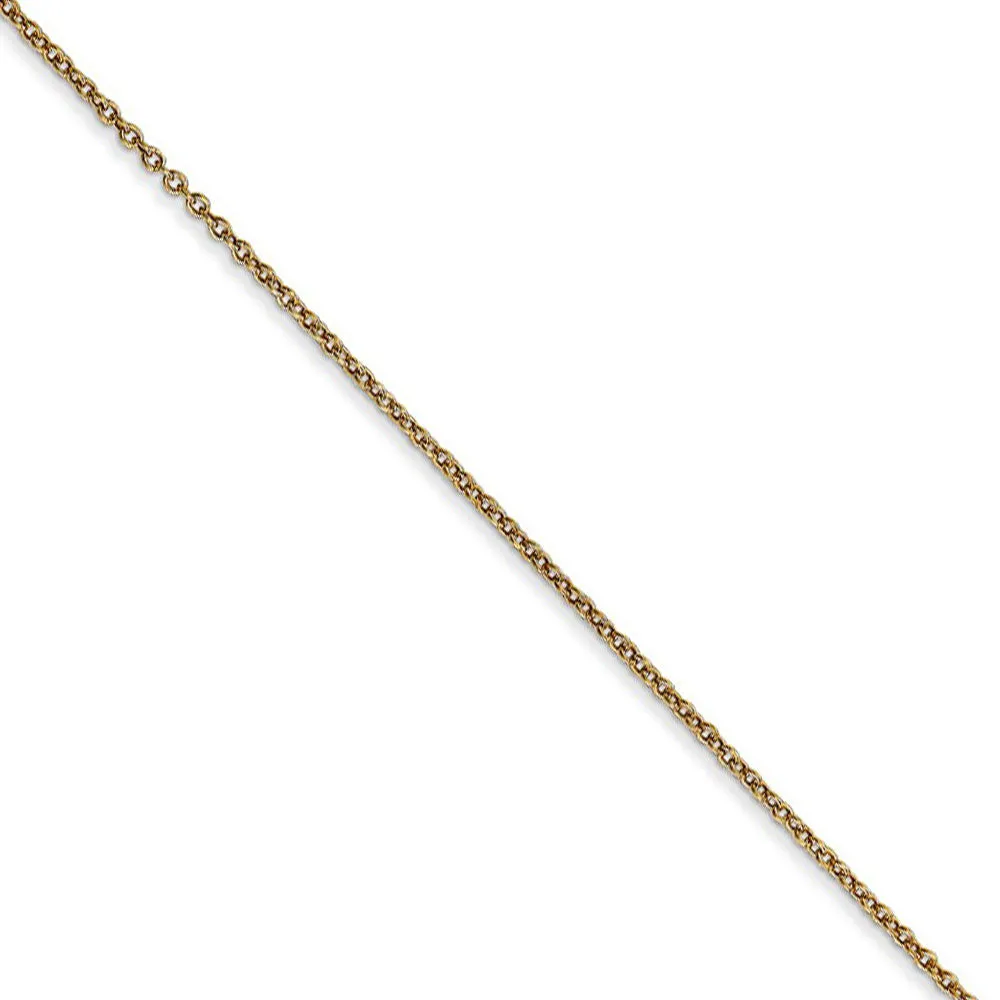 14k Yellow Gold & Rhodium Diagonal Stripe Lighthouse Necklace