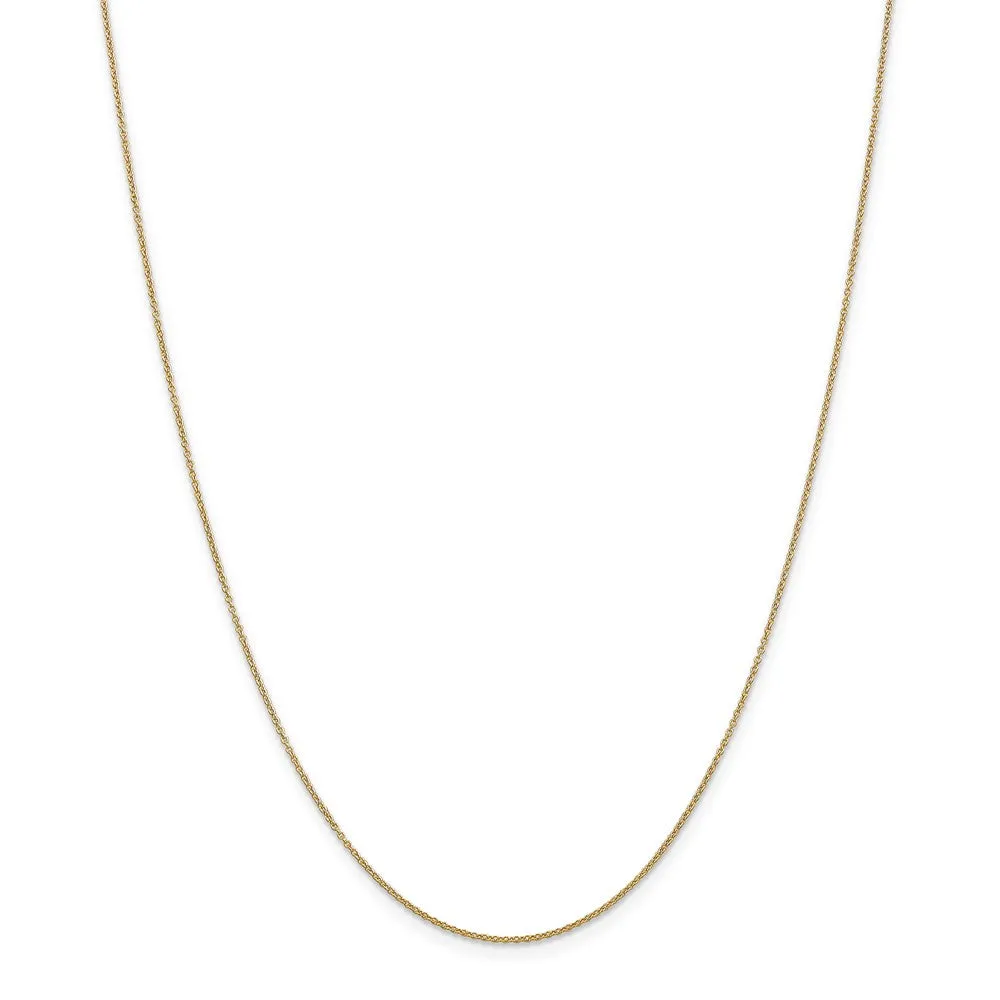 14k Yellow Gold Diagonal Stripe Lighthouse Necklace