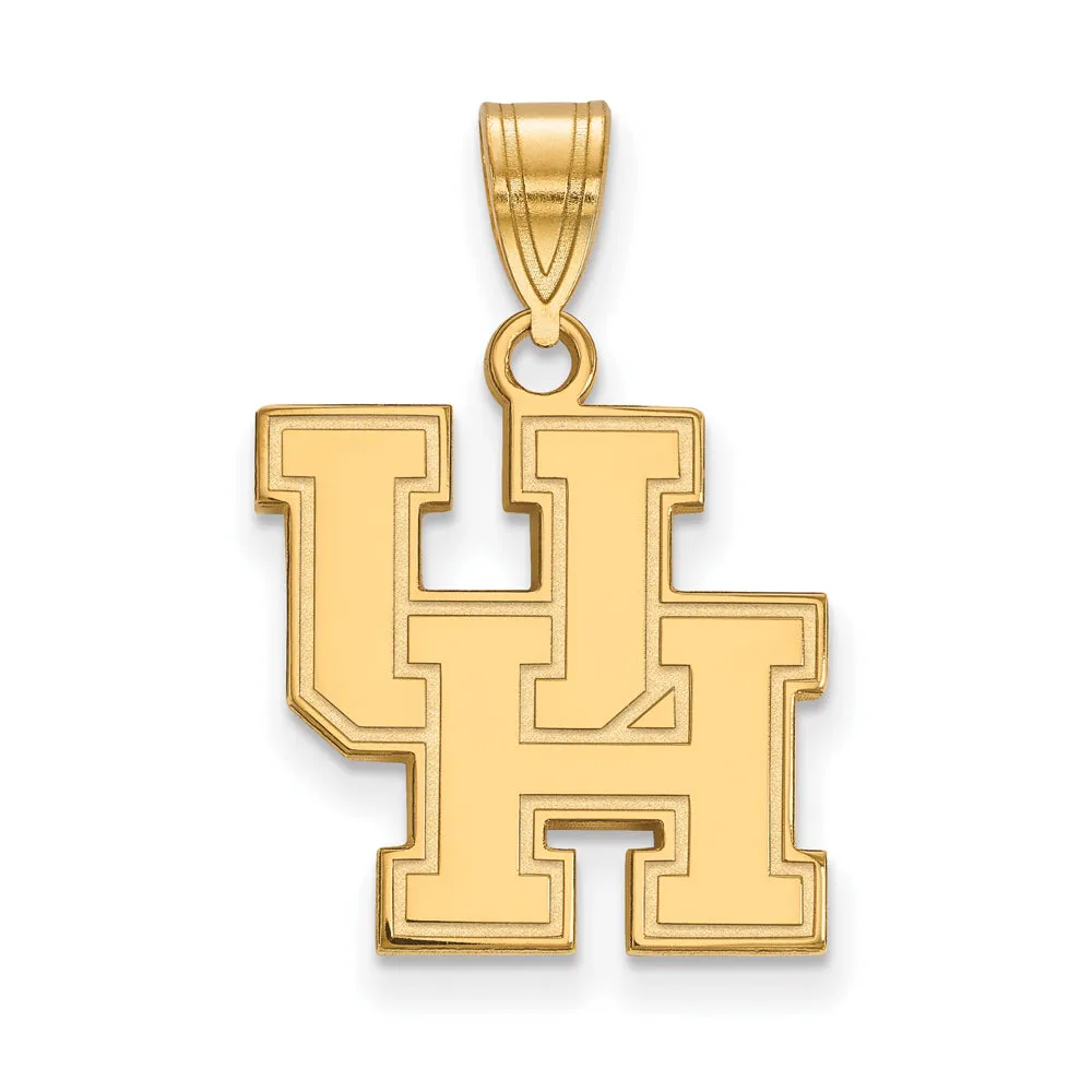 14k Yellow Gold U. of Houston Medium 'UH' Pendant