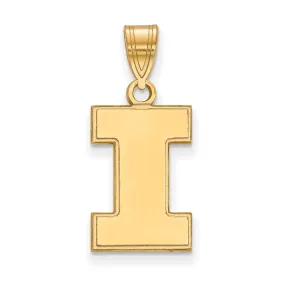 14k Yellow Gold U. of Illinois Medium Initial I Pendant