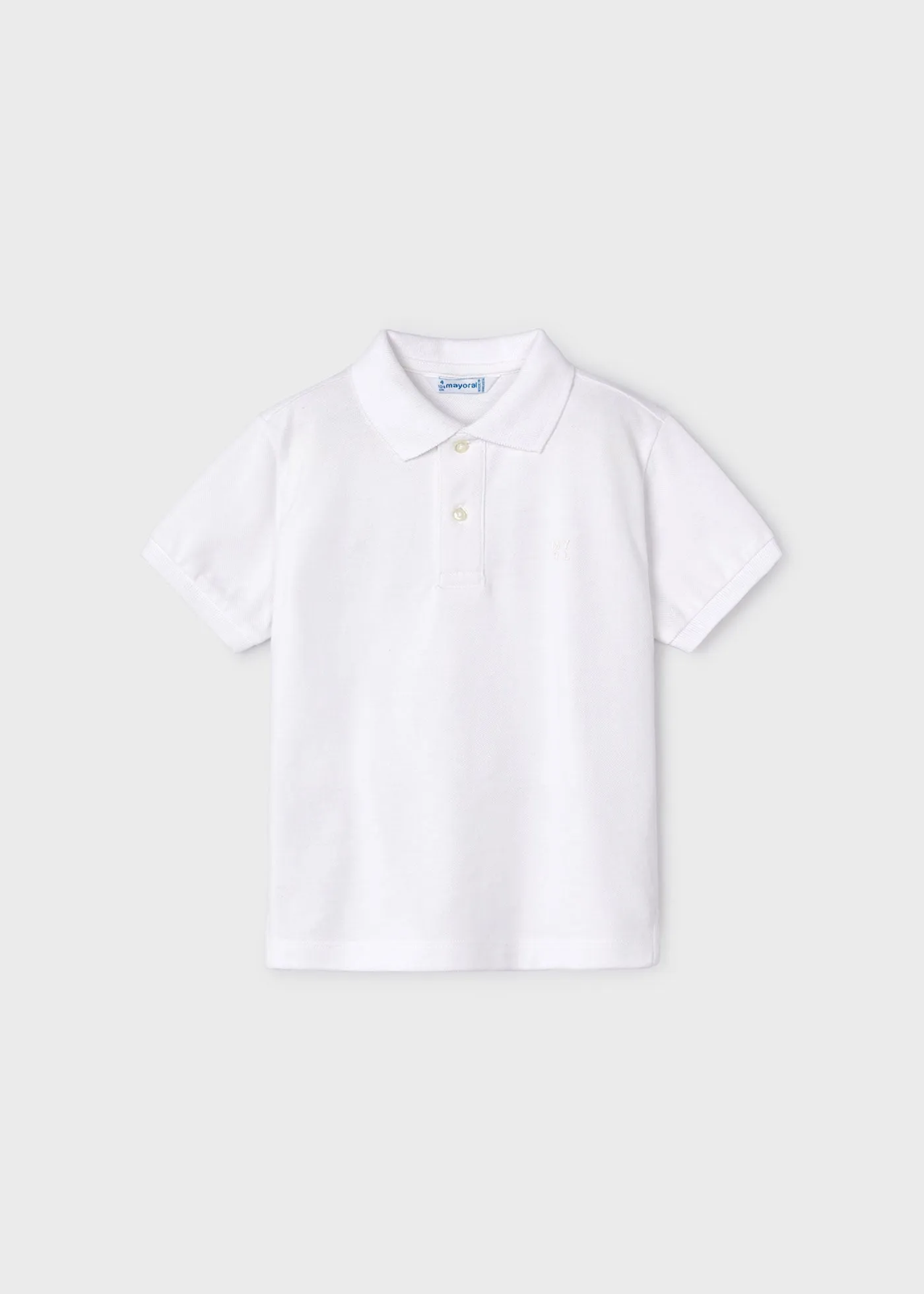 150 - Basic s/s polo for boy - White