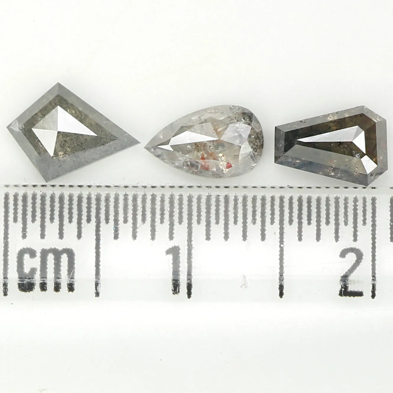 1.54 Ct Natural Loose Diamond, Mix Diamond, Salt And Pepper Diamond, Black Diamond, Grey Diamond, Minimal Diamond, Geometric Dia