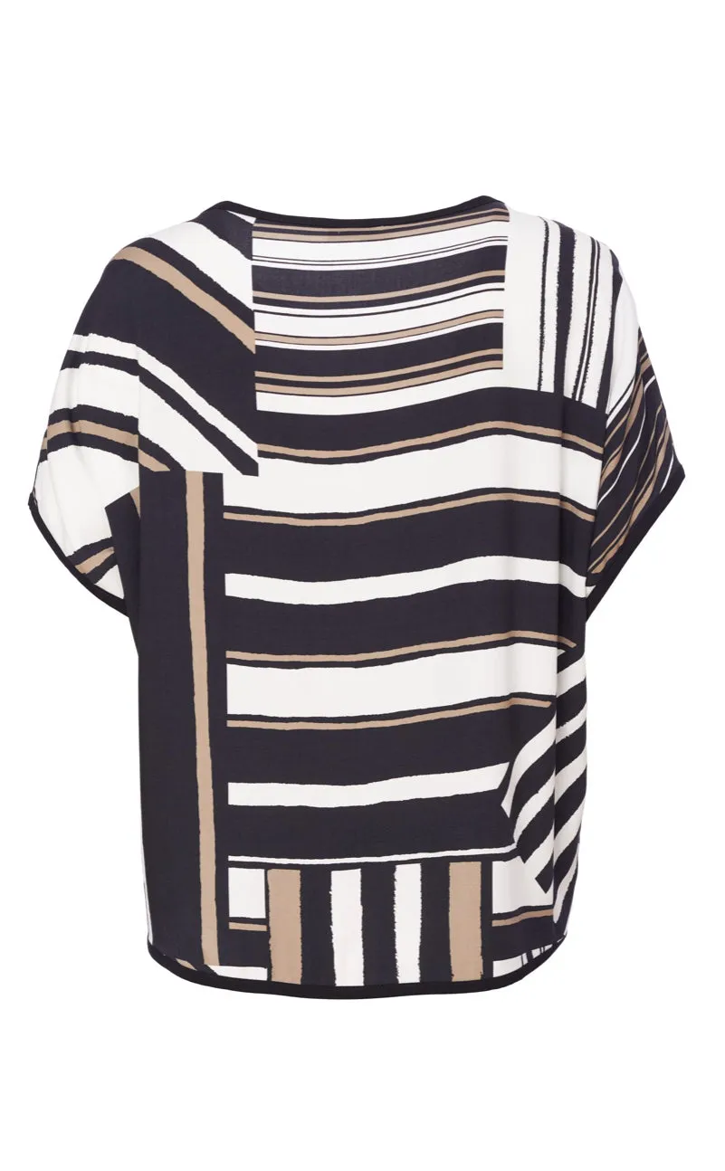 160 Bat Wing Stripe Top - Naya