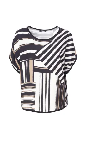 160 Bat Wing Stripe Top - Naya