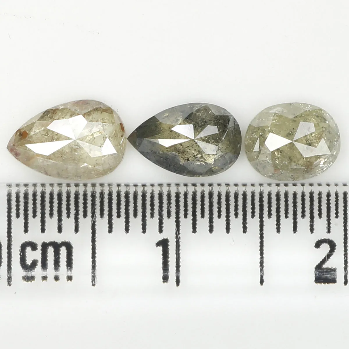 1.80 Ct Natural Loose Diamond, Mix Diamond, Salt And Pepper Diamond, Black Diamond, Grey Diamond, Pear Diamond, Oval Diamond, KD