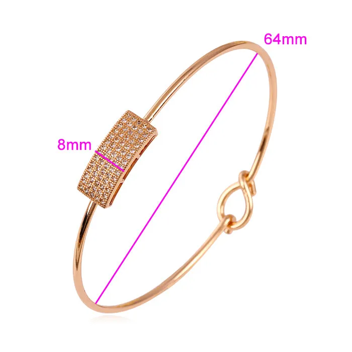 18k Rose Gold Plated Sleek Bangle