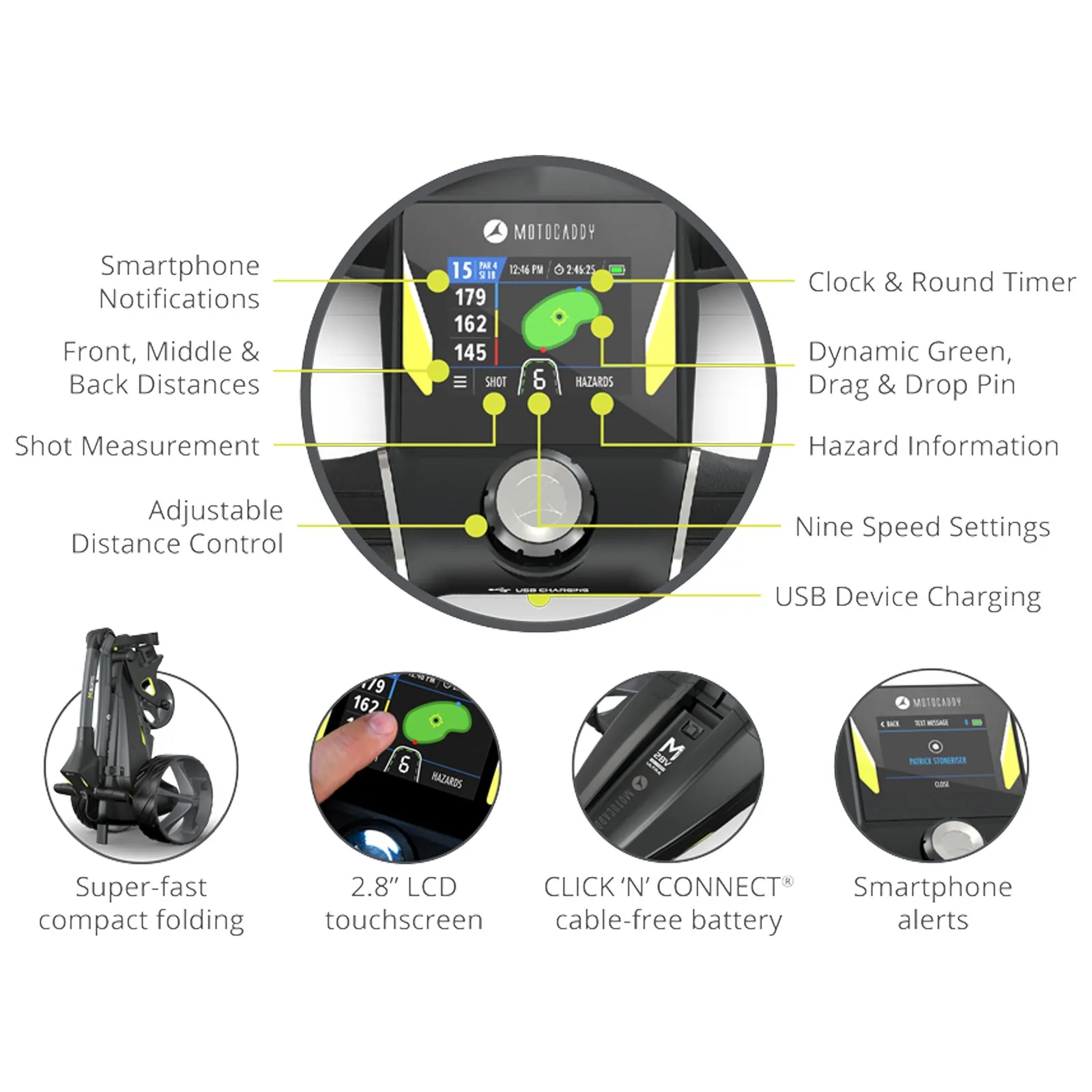 2024 Motocaddy M3 GPS Electric Golf Trolley