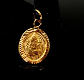 22k 22ct Solid Gold SHRI GANESH GANPATI IDOL Hindu Religious pendant p1019 ns