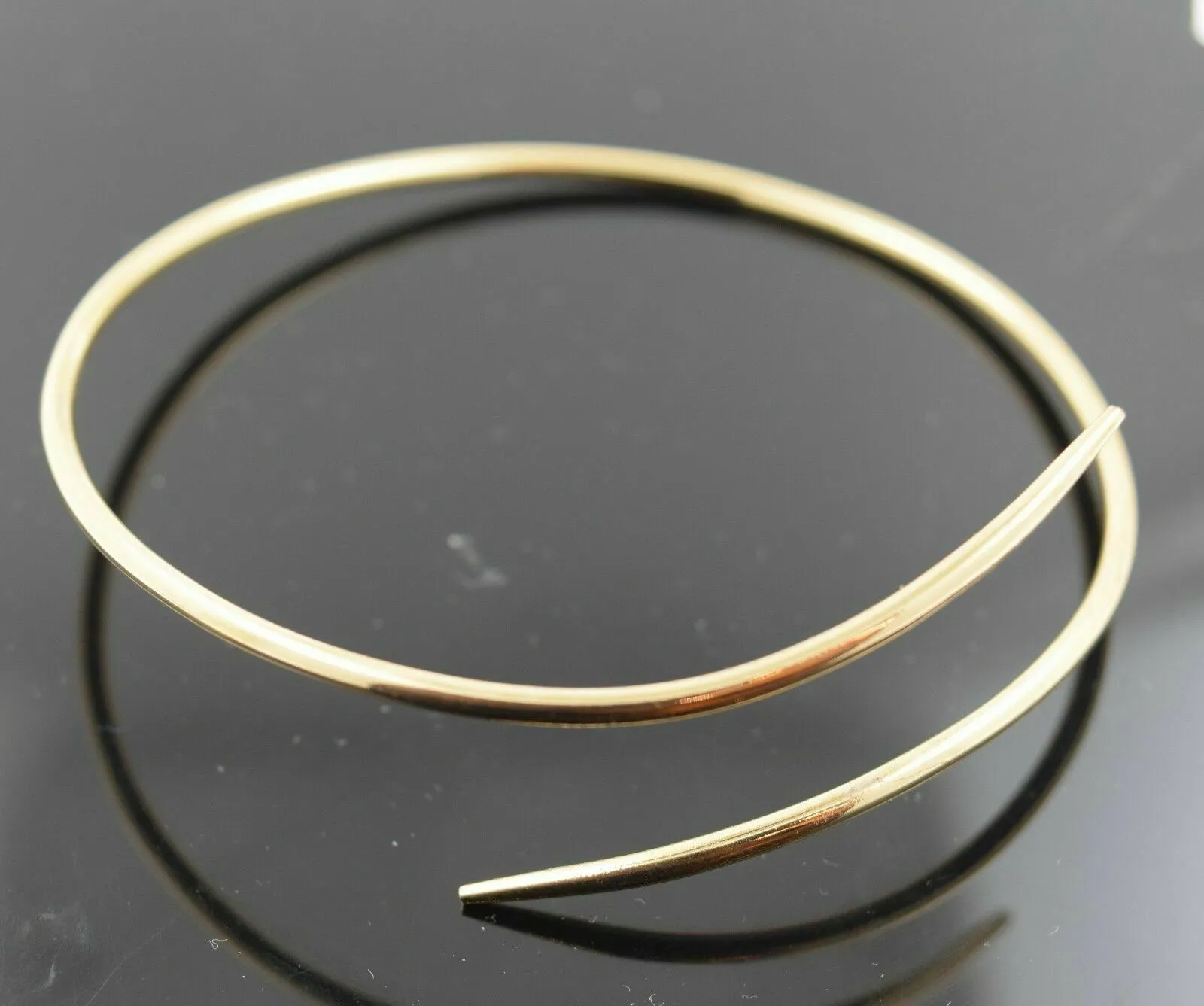 22k Solid Gold ELEGANT WOMEN BANGLE BRACELETADJUSTABLE Size 2.5 inch CB239