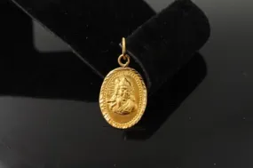 22k Solid Gold Lord Krishna krishan gopal OM OHM pendant locket charm P1041 ns