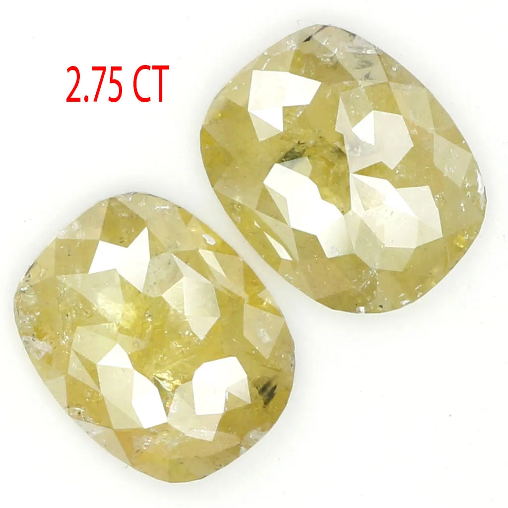 2.75  Ct Natural Loose Diamond, Oval Diamond, Yellow Diamond, Antique Diamond, Oval Cut Diamond, Rustic Diamond, Real Diamond KD