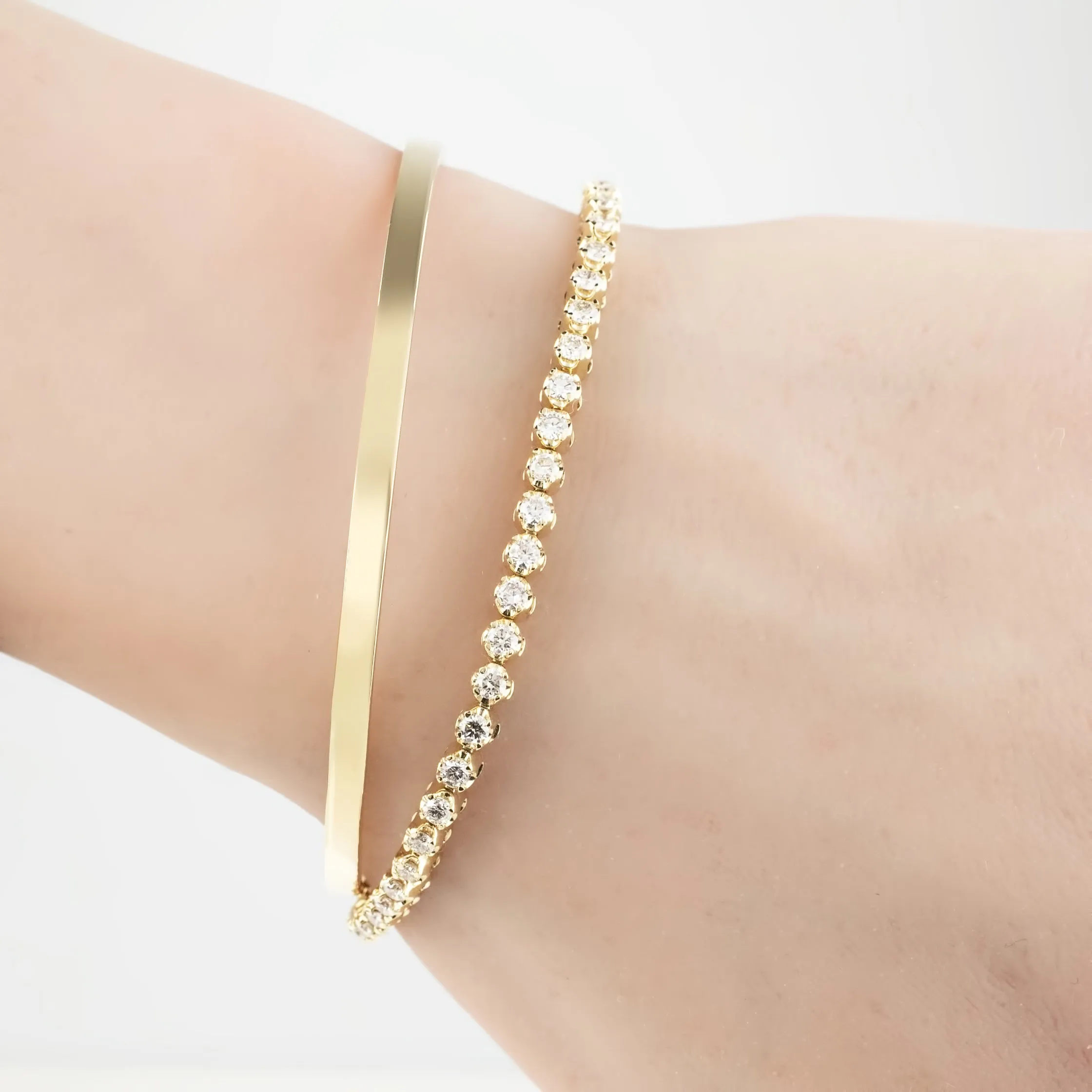 3mm Gold Bangle Bracelet