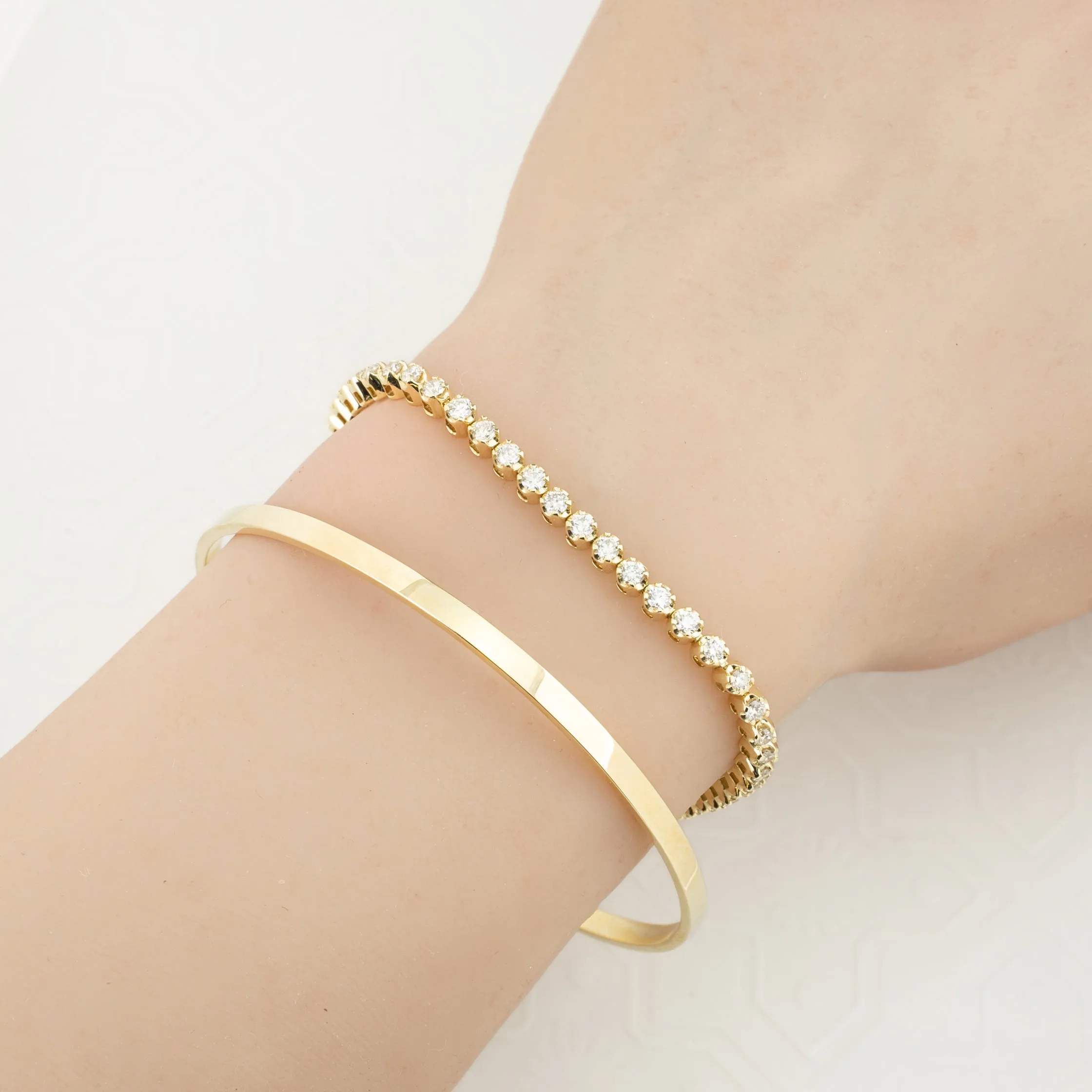 3mm Gold Bangle Bracelet