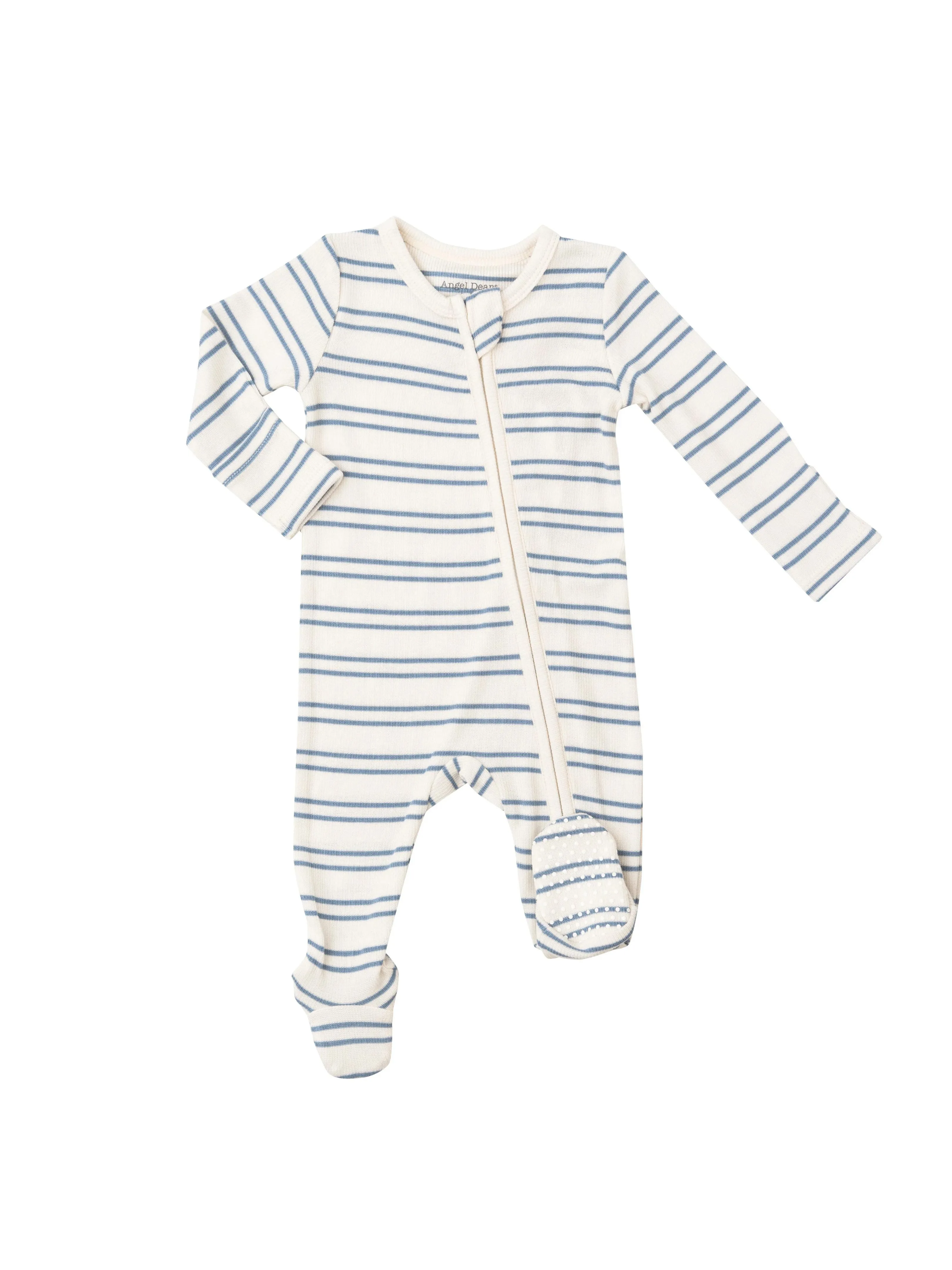 Anchor Stripe Zip Footie