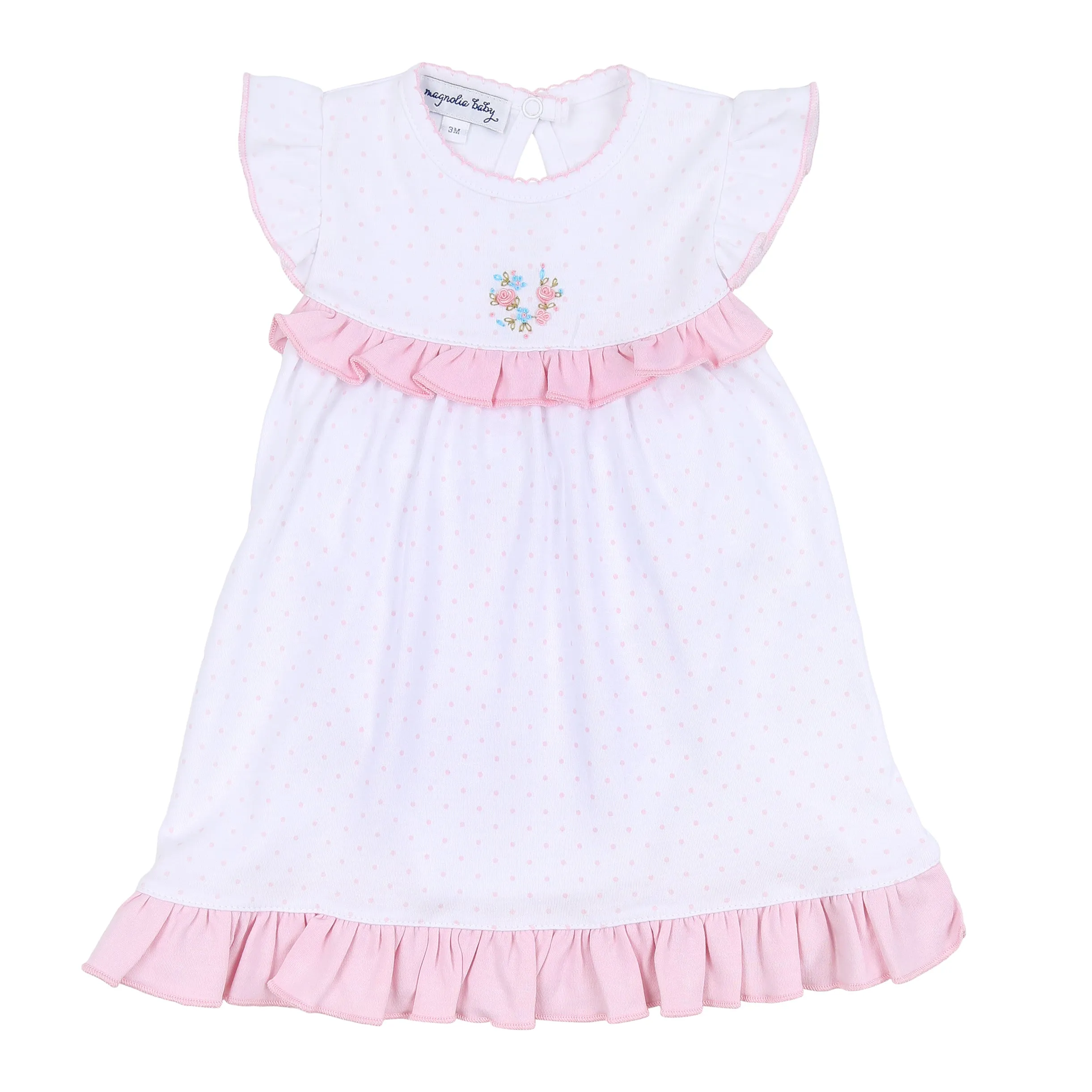 Annalise's Classics Embroidered Ruffle Flutters Dress