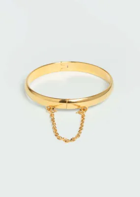 Bangle Bracelet with Detachable Chain - Gold