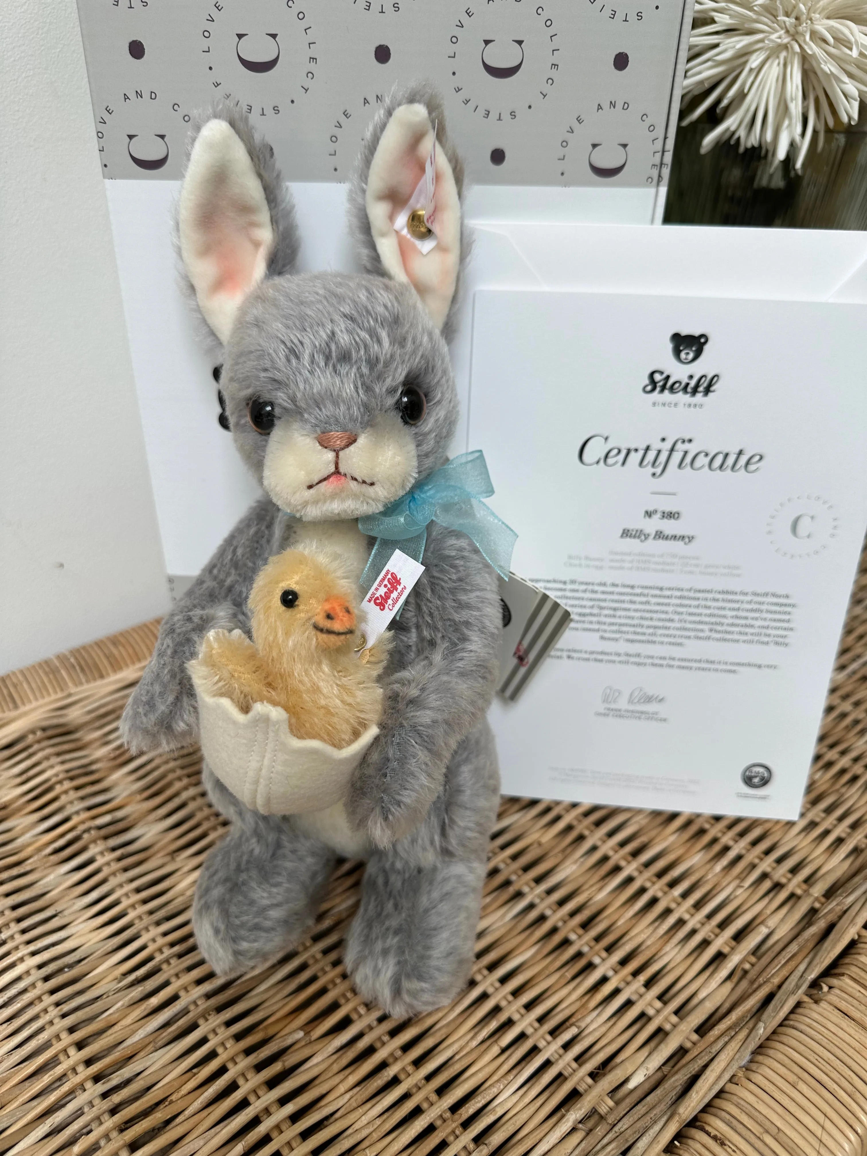 Billy Bunny Rabbit & Chic Steiff Limited Edition Collectable No 380