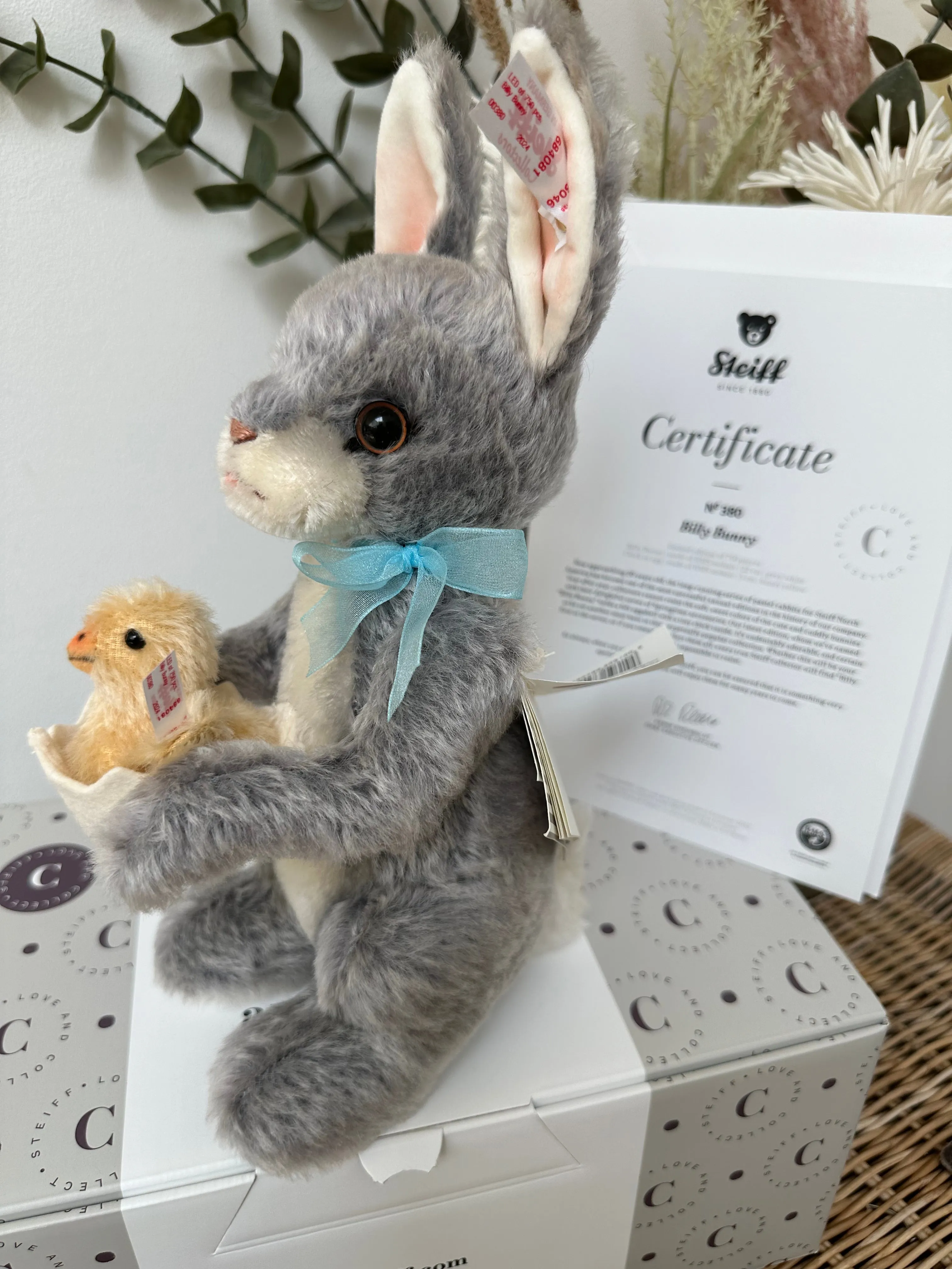 Billy Bunny Rabbit & Chic Steiff Limited Edition Collectable No 380