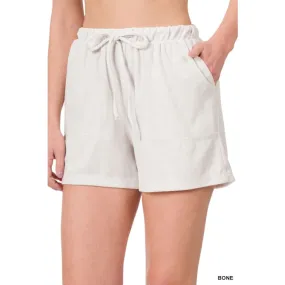 Bone Terry Cloth Shorts