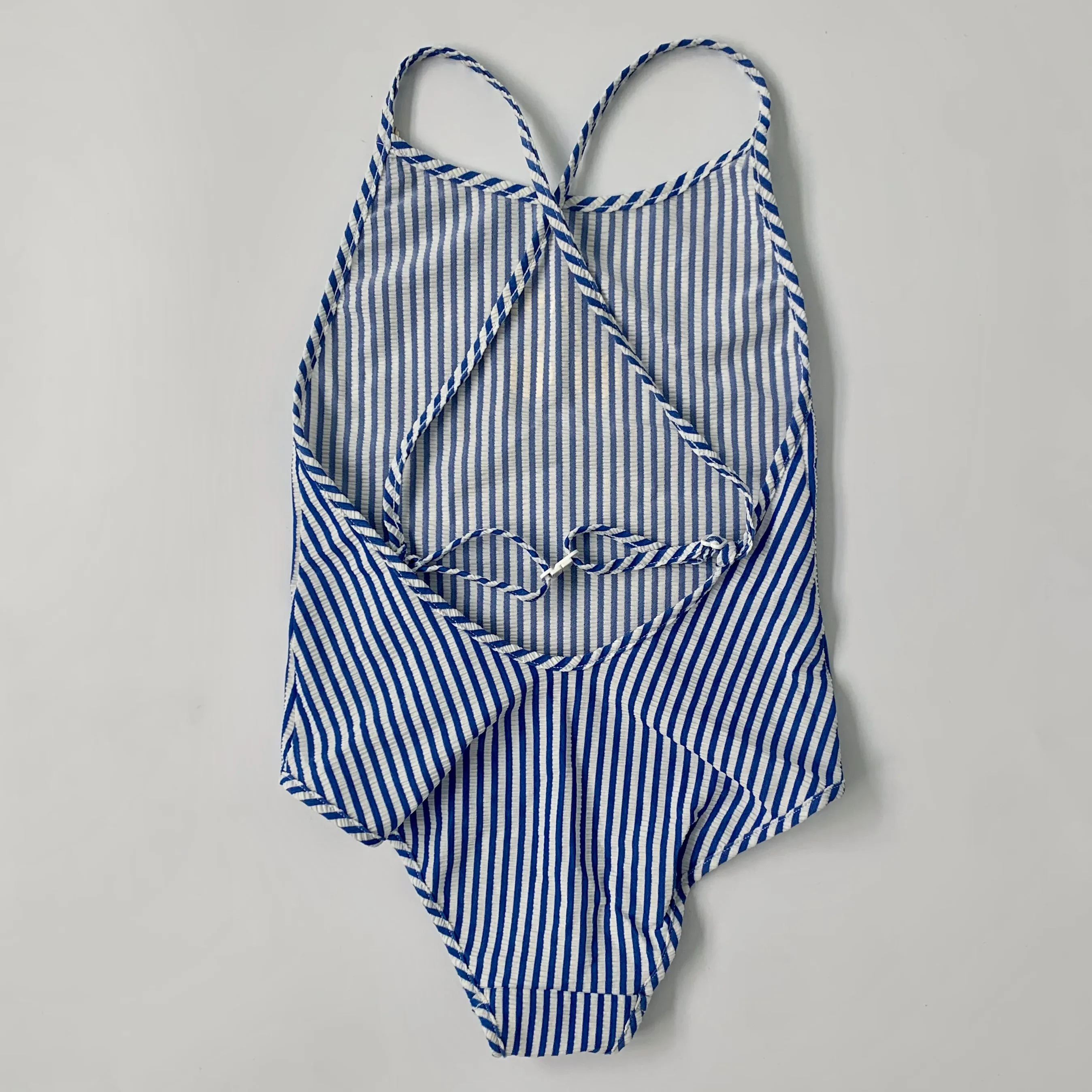 Bonpoint Blue And White Stripe Swimsuit: 4 Years