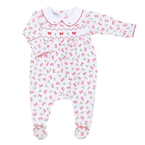 Chloe's Classics Smocked Collared Printed Footie